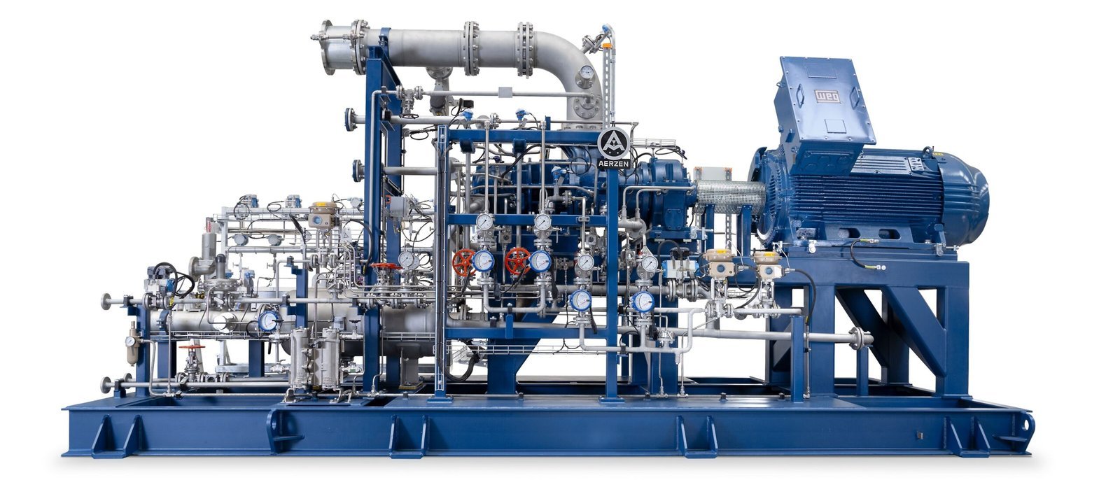 วิธีลดเสียงรบกวนจาก Blower ในโรงงานอุตสาหกรรม 2 AERZEN VRa Variable Speed Blower ติดตั้งบน Skid พร้อม Ventilation Panel ด้านบน — แนวทางระบายความร้อนสำหรับ Acoustic Enclosure