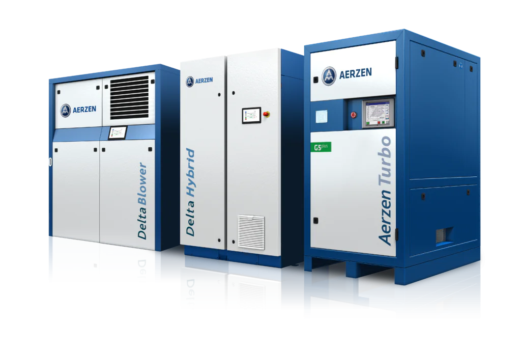AERZEN rental fleet: Delta Blower, Delta Hybrid Screw Blower and AerzenTurbo units available for short-term rental and Subscription Plan in Thailand