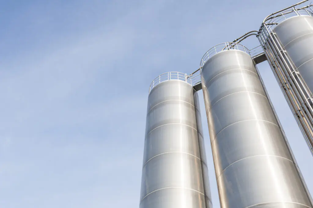 Industrial,Silos,For,Chemical,Production,,By,Stainless,Steel — AERZEN Rental Thailand